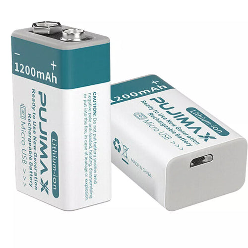 USB Rechargeable Battery 9V Li-ion 1200MAH Ion Battery image 0