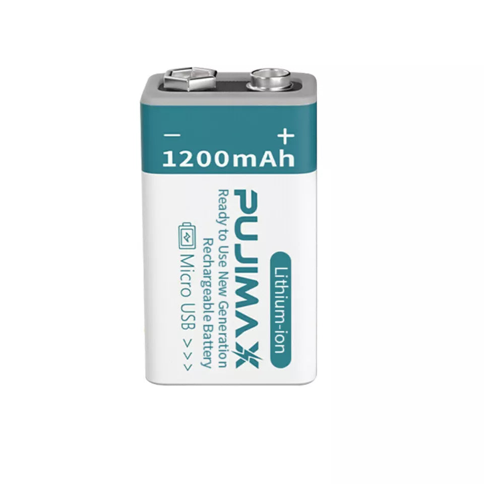 USB Rechargeable Battery 9V Li-ion 1200MAH Ion Battery image 1