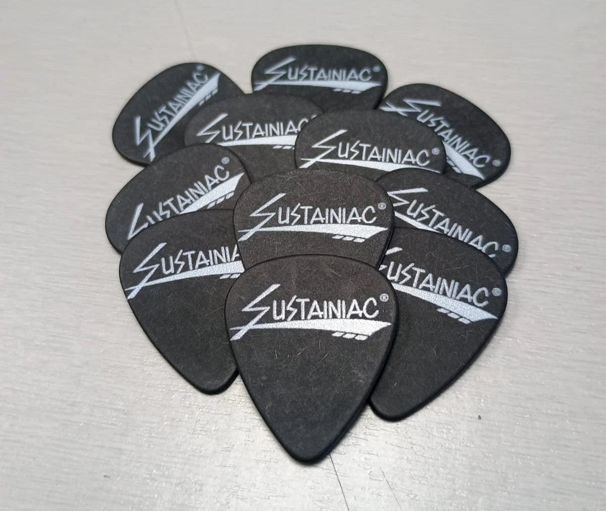 SUSTAINIAC Dunlop Tortex Guitar Picks Pitch Black 10 Pack 1.14mm